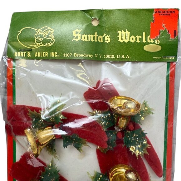 Vintage Christmas Ornaments Kurt Adler Skis with Bells Decorations Crafts - Picture 2 of 6